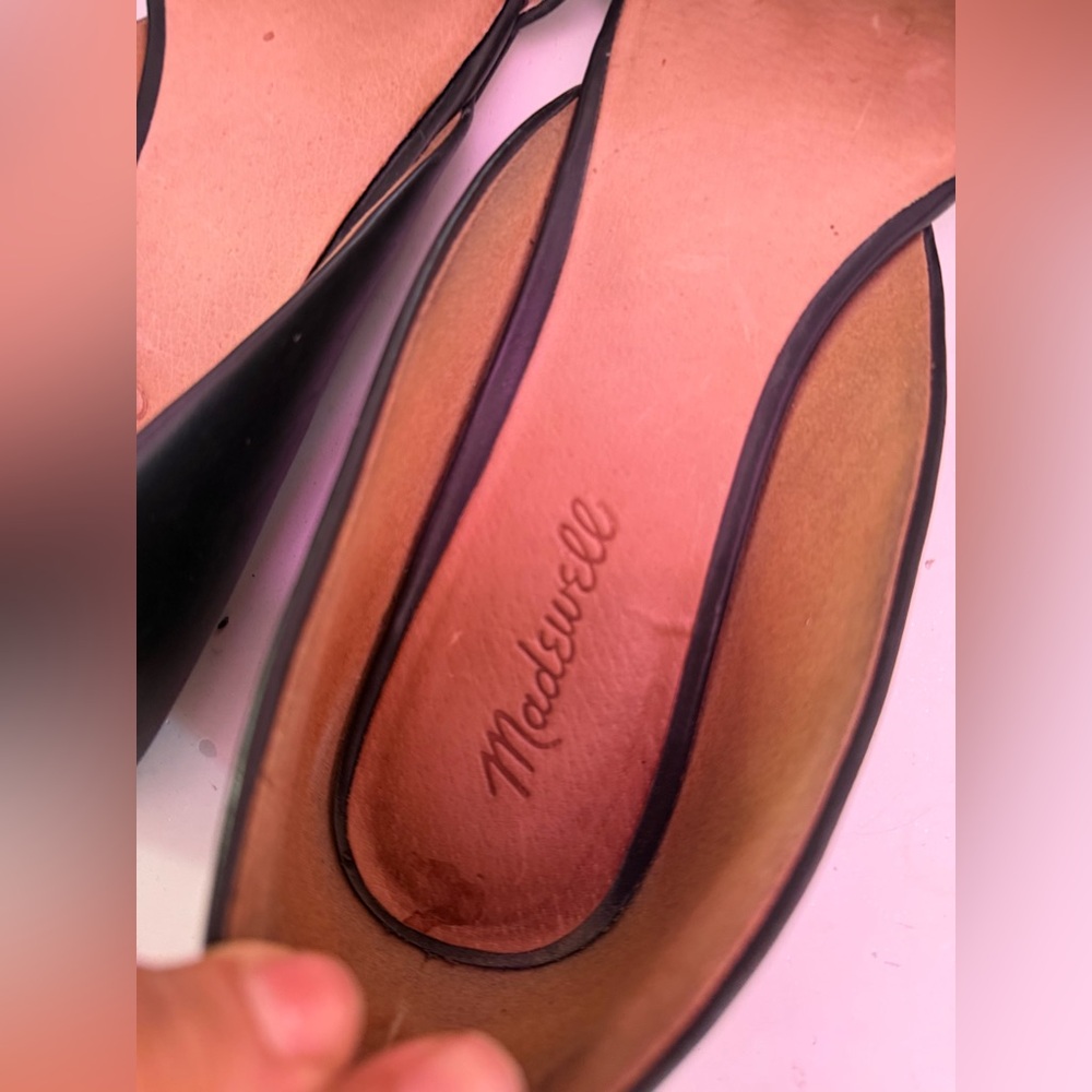 Madewell Black Leather Flats - Picture 5 of 7